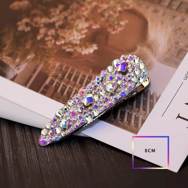 Korea Shiny Rhinestones Hair Clips Women Crystal Hairpin Geometric Waterdrop Imitiation Pearl Hair Accessories Girl Dropshipping