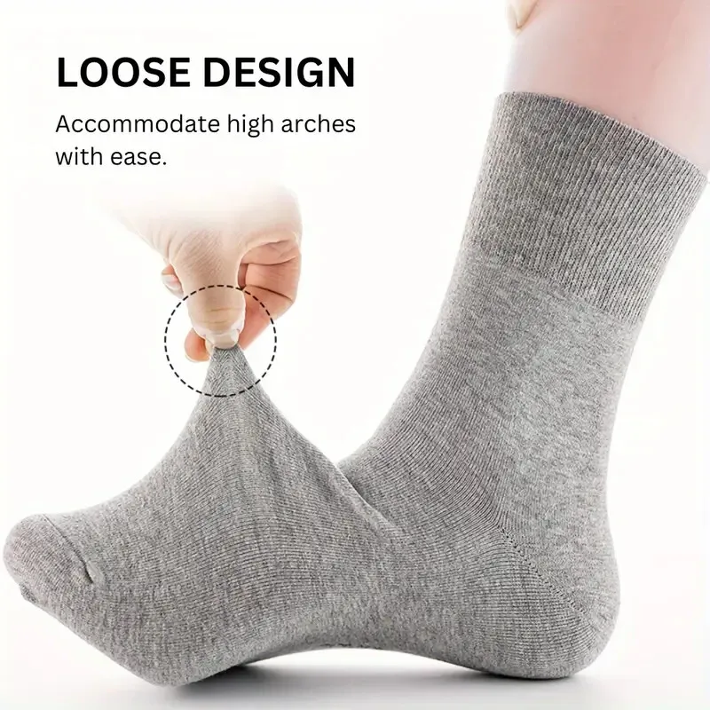 7 pairs women's non binding diabetes socks comfortable breathable shoes suitable for elderly and pregnant women for fat feet
