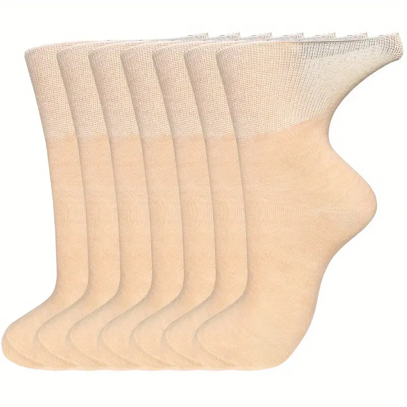 7 pairs women's non binding diabetes socks comfortable breathable shoes suitable for elderly and pregnant women for fat feet