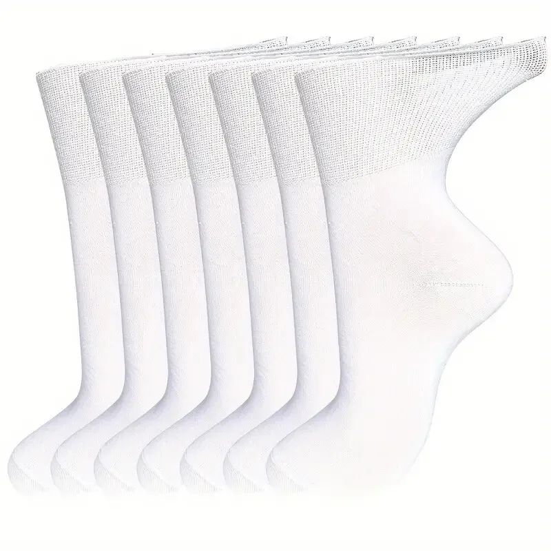 7 pairs women's non binding diabetes socks comfortable breathable shoes suitable for elderly and pregnant women for fat feet
