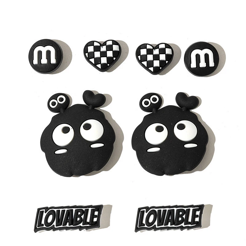 3D Cute Big Eyes Shoe Charms for Clogs Accessories Fashion Set DIY Slide Sandals Garden Shoe Buckles Decoration Boys Girls Gifts