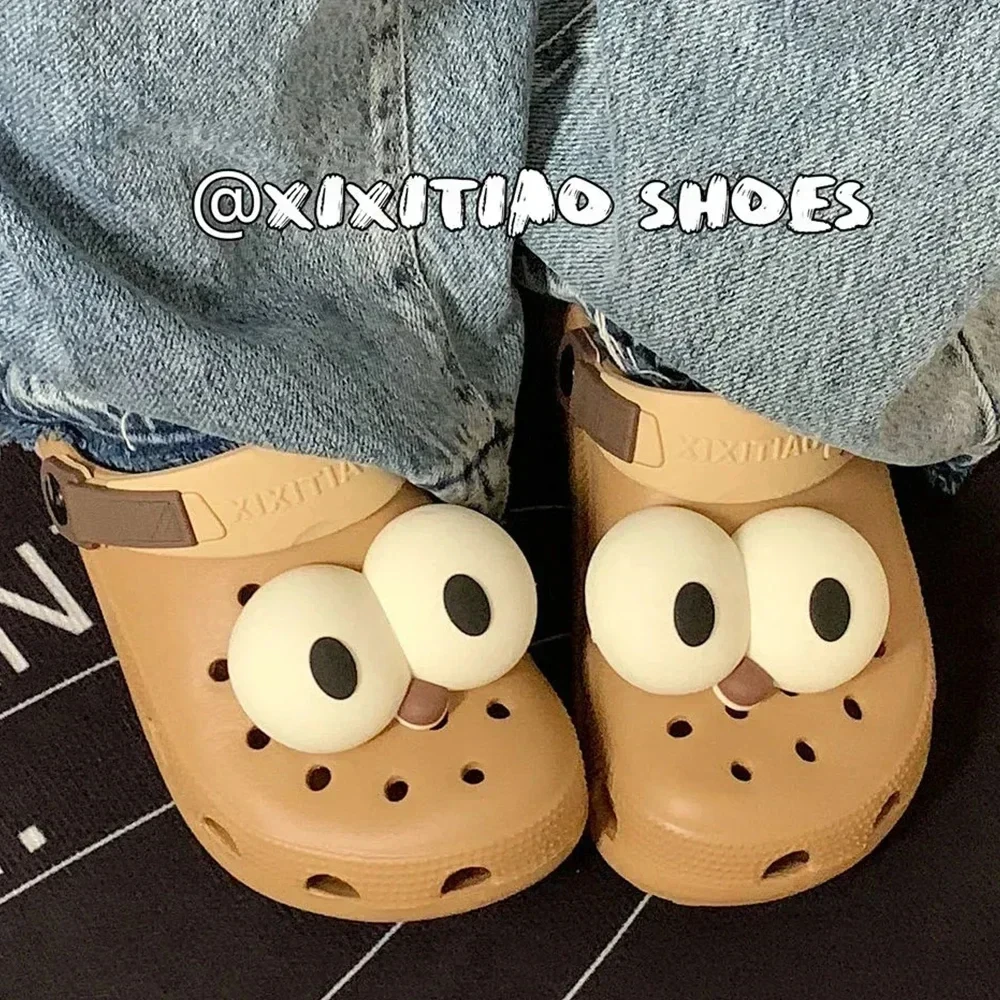 3D Cute Big Eyes Shoe Charms for Clogs Accessories Fashion Set DIY Slide Sandals Garden Shoe Buckles Decoration Boys Girls Gifts