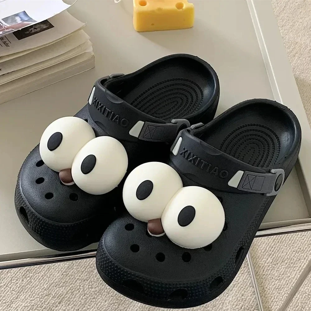 3D Cute Big Eyes Shoe Charms for Clogs Accessories Fashion Set DIY Slide Sandals Garden Shoe Buckles Decoration Boys Girls Gifts