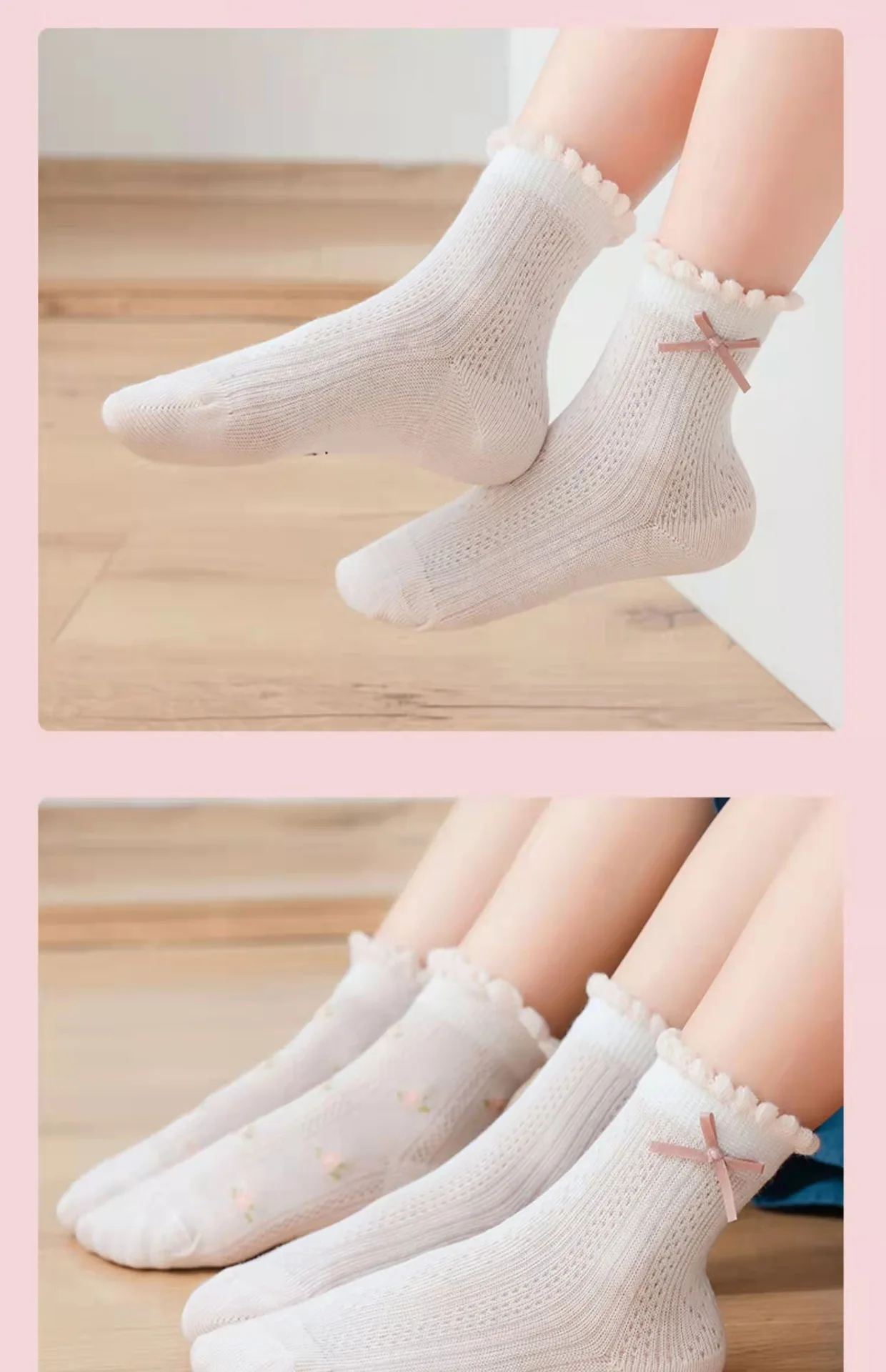 5Pairs/Set Summer Cute Sweet Kids Girls Socks Cotton All Print Children Socks Casual Mesh Cool Princess Socks 1-12Y Girls Socks