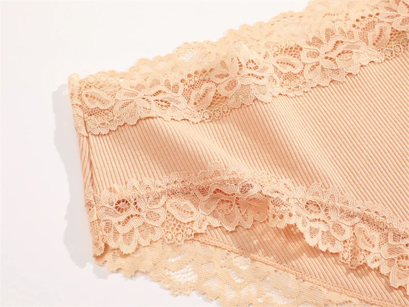 7PCS Cotton Panties For Women Seamless Ribbed Briefs Female Stretch Comfortable Underwear Ladies Low Waist Sexy Lingerie Solid
