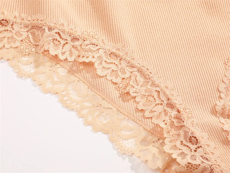 7PCS Cotton Panties For Women Seamless Ribbed Briefs Female Stretch Comfortable Underwear Ladies Low Waist Sexy Lingerie Solid