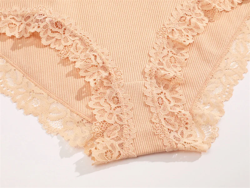 7PCS Cotton Panties For Women Seamless Ribbed Briefs Female Stretch Comfortable Underwear Ladies Low Waist Sexy Lingerie Solid