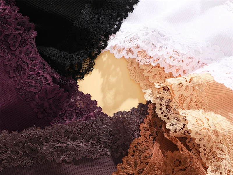 7PCS Cotton Panties For Women Seamless Ribbed Briefs Female Stretch Comfortable Underwear Ladies Low Waist Sexy Lingerie Solid
