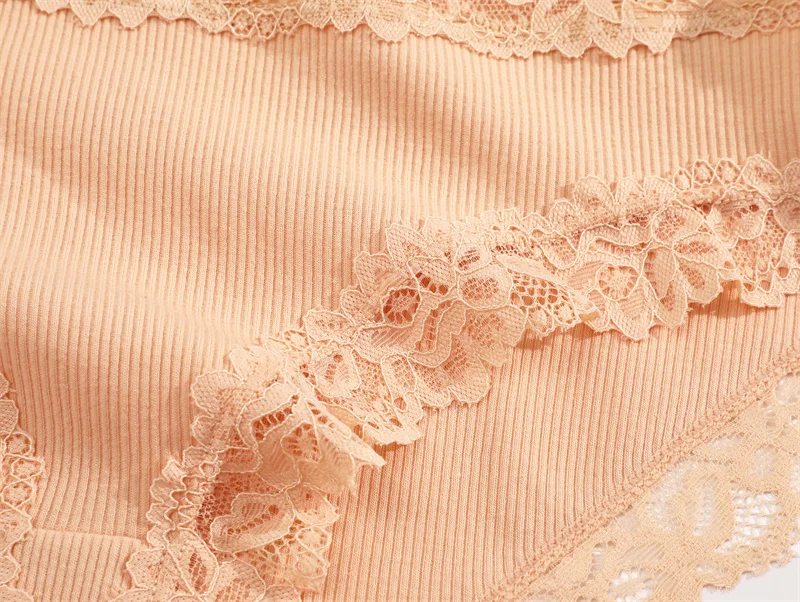 7PCS Cotton Panties For Women Seamless Ribbed Briefs Female Stretch Comfortable Underwear Ladies Low Waist Sexy Lingerie Solid