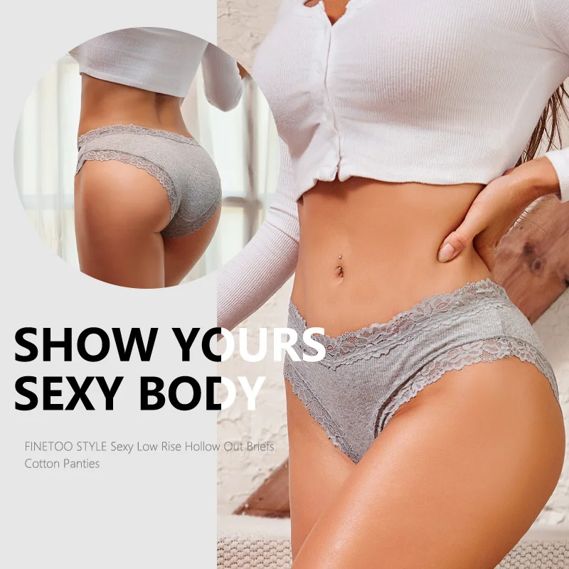 7PCS Cotton Panties For Women Seamless Ribbed Briefs Female Stretch Comfortable Underwear Ladies Low Waist Sexy Lingerie Solid