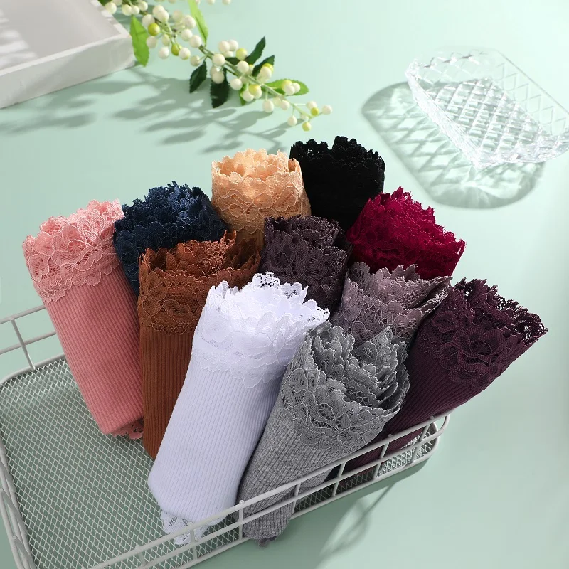 7PCS Cotton Panties For Women Seamless Ribbed Briefs Female Stretch Comfortable Underwear Ladies Low Waist Sexy Lingerie Solid