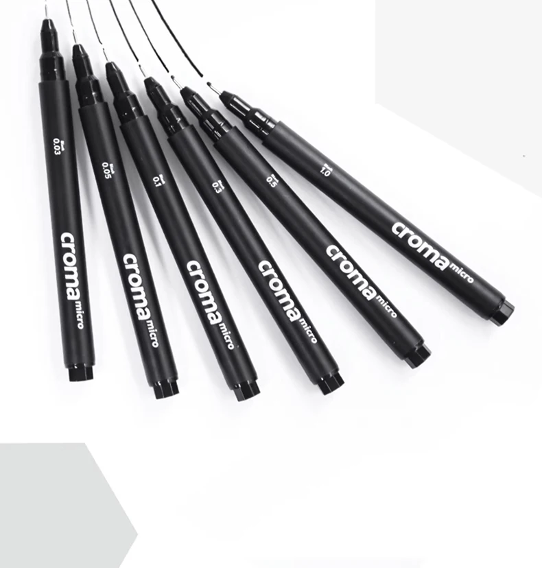 Micron Liner Fineliner Pen 0.05 0.03 0.1 0.5 Brush Tip Black Brown Fineliner Sketching Manga Drawing Pen Color Sketch Stationery