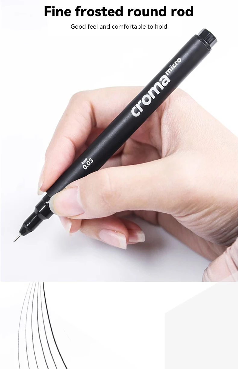 Micron Liner Fineliner Pen 0.05 0.03 0.1 0.5 Brush Tip Black Brown Fineliner Sketching Manga Drawing Pen Color Sketch Stationery