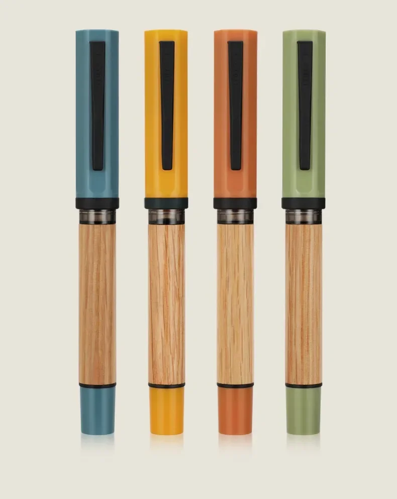 JINHAO 58 Wood / Scrimshaw Fountain Pen Colorful F EF Ink Pen High Quality Calligraphy Pen Stationery School Office Supplies