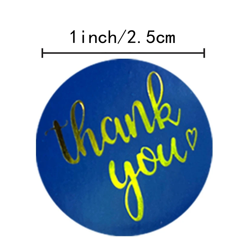 50-500pcs Thank You Sticker Pink Paper Business Label Sticker for Baking Packaging Handmade Decor Cute Stationery Supplies 1inch