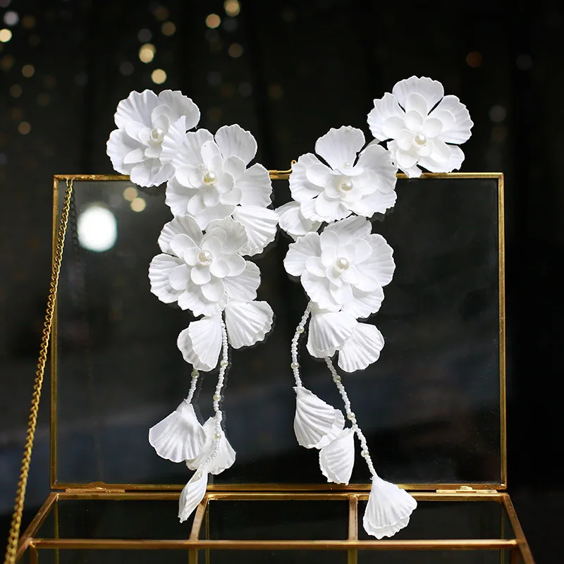 Fairy Beautiful Smart Ear Hang Side Hair Ornament New Bride Wedding Hair Jewelry