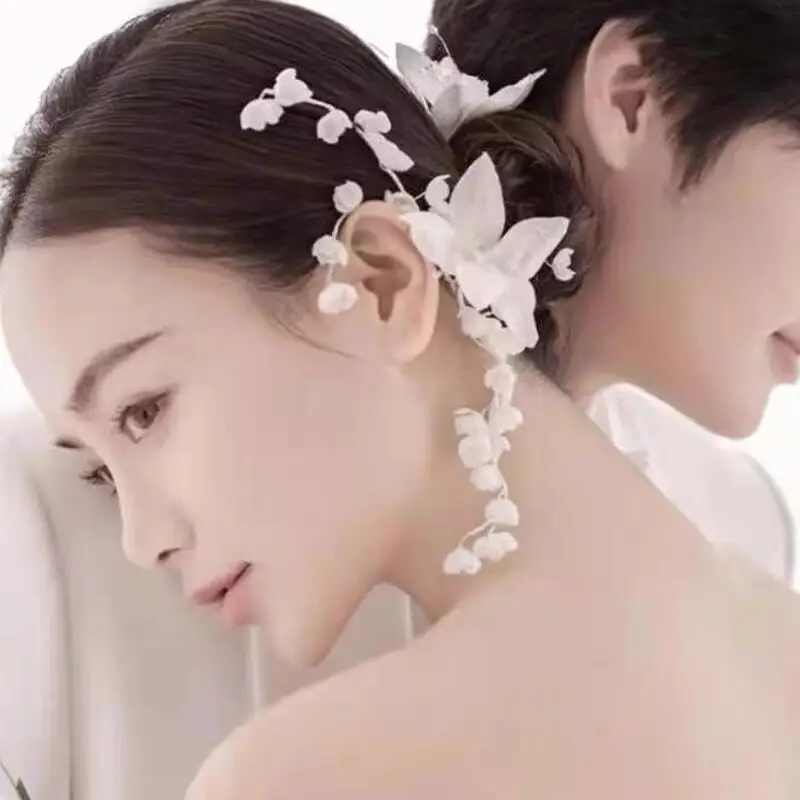 Fairy Beautiful Smart Ear Hang Side Hair Ornament New Bride Wedding Hair Jewelry