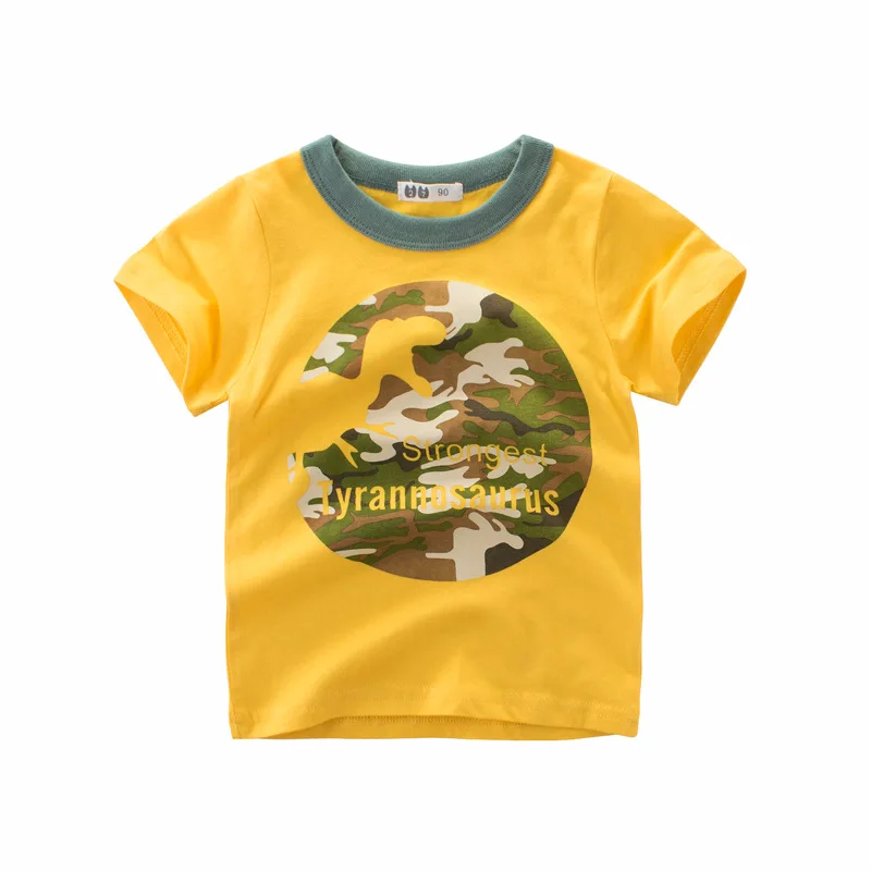2 3 4 5 7 9 Years Summer Baby Boys Short Sleeve T-shirt Children Kids Cotton Cartoon Tops For Little Boys KF1022