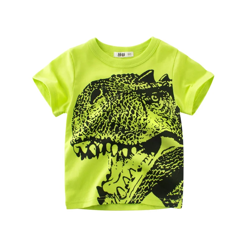 2 3 4 5 7 9 Years Summer Baby Boys Short Sleeve T-shirt Children Kids Cotton Cartoon Tops For Little Boys KF1022
