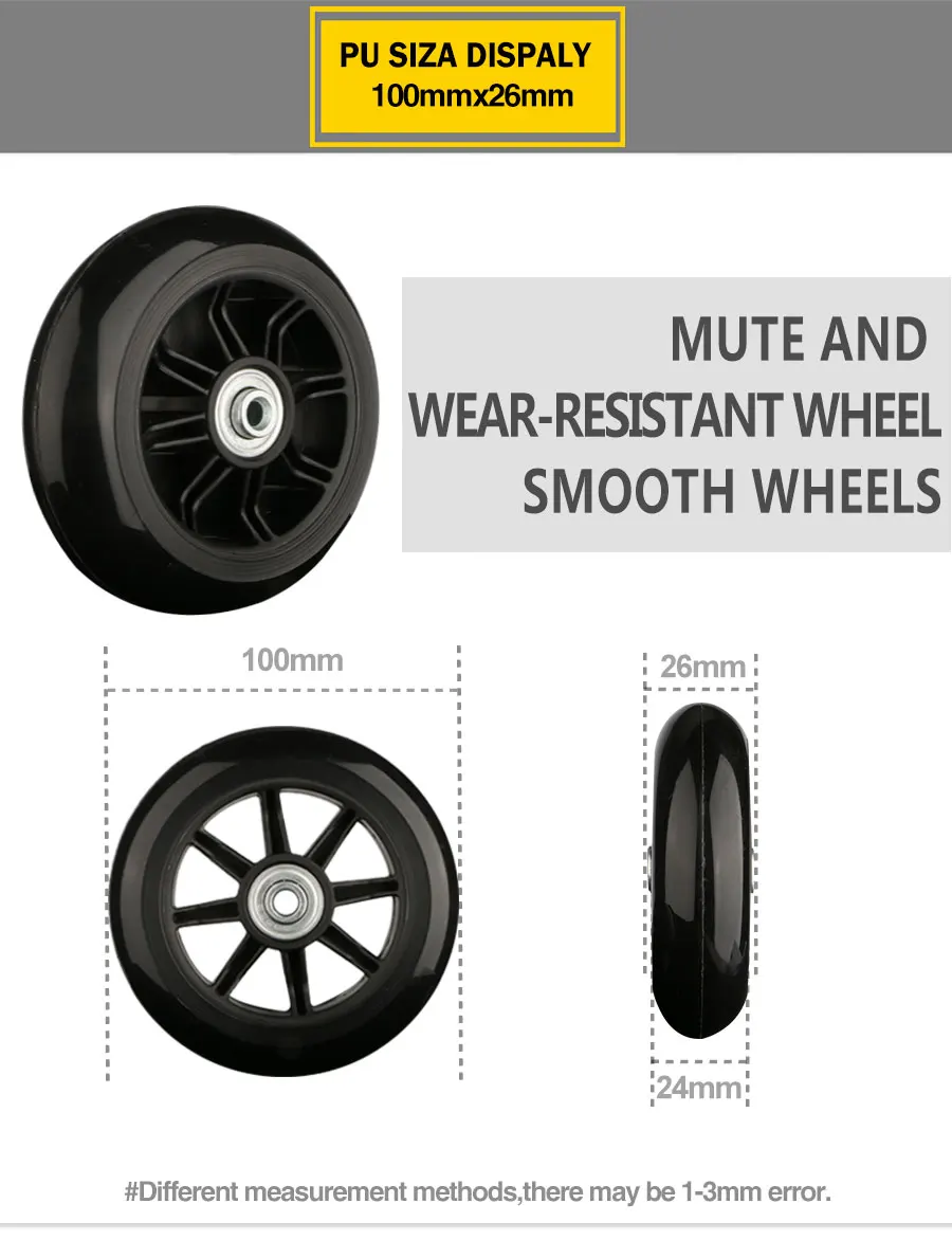 Suitcase Wheels 1 Pair of Luggage Suitcase Replacement Wheels Axles Deluxe Repair Deluxe Repair Tool Casters