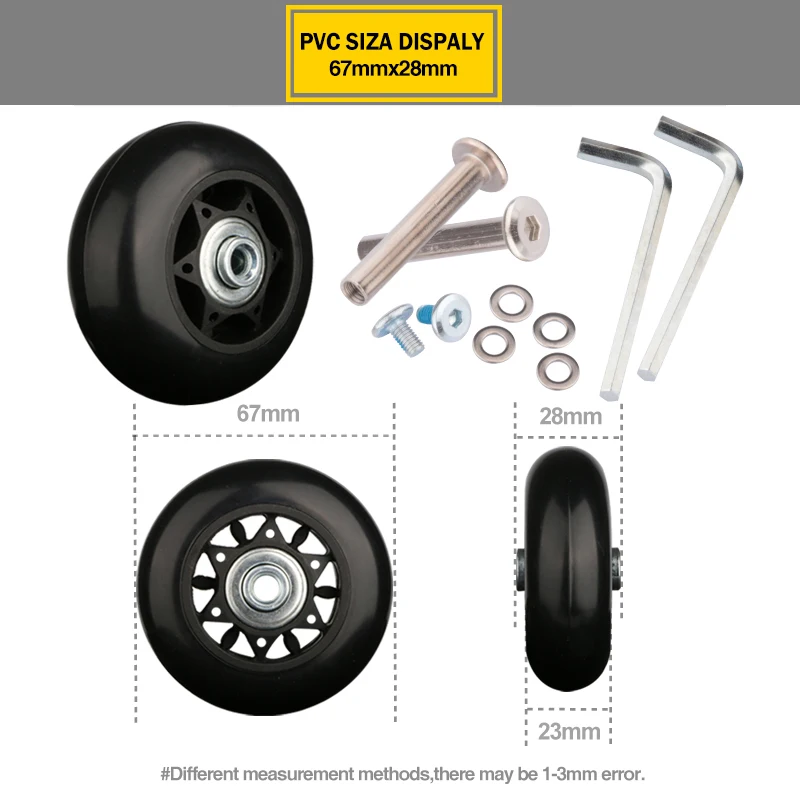 Suitcase Wheels 1 Pair of Luggage Suitcase Replacement Wheels Axles Deluxe Repair Deluxe Repair Tool Casters