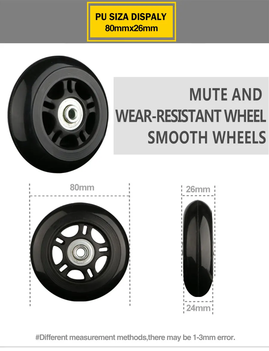 Suitcase Wheels 1 Pair of Luggage Suitcase Replacement Wheels Axles Deluxe Repair Deluxe Repair Tool Casters