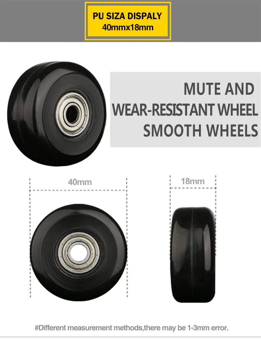 Suitcase Wheels 1 Pair of Luggage Suitcase Replacement Wheels Axles Deluxe Repair Deluxe Repair Tool Casters