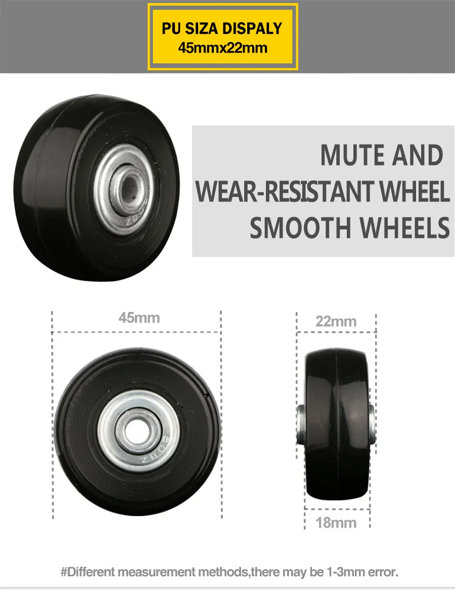 Suitcase Wheels 1 Pair of Luggage Suitcase Replacement Wheels Axles Deluxe Repair Deluxe Repair Tool Casters