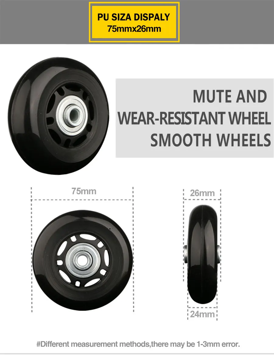 Suitcase Wheels 1 Pair of Luggage Suitcase Replacement Wheels Axles Deluxe Repair Deluxe Repair Tool Casters