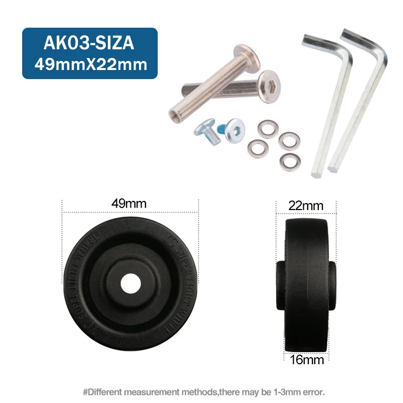 Suitcase Wheels 1 Pair of Luggage Suitcase Replacement Wheels Axles Deluxe Repair Deluxe Repair Tool Casters