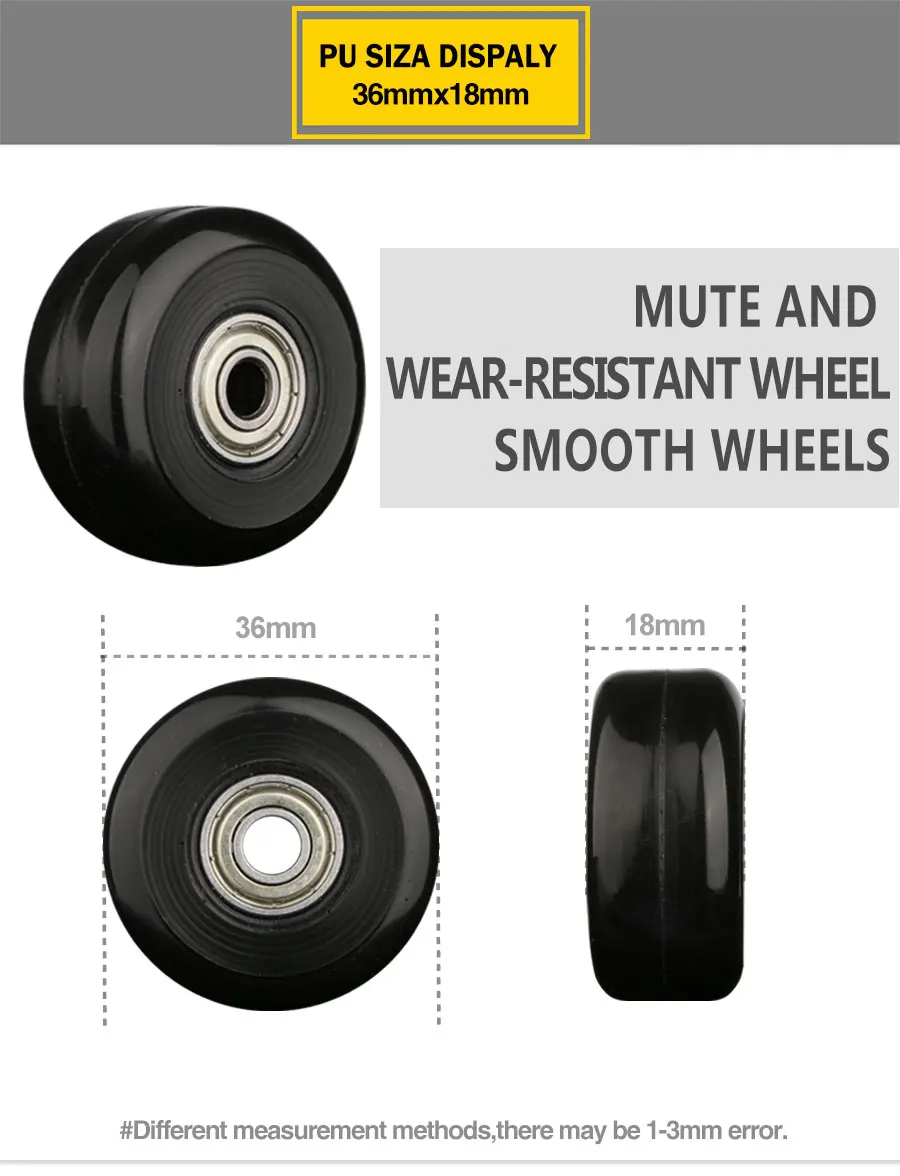 Suitcase Wheels 1 Pair of Luggage Suitcase Replacement Wheels Axles Deluxe Repair Deluxe Repair Tool Casters