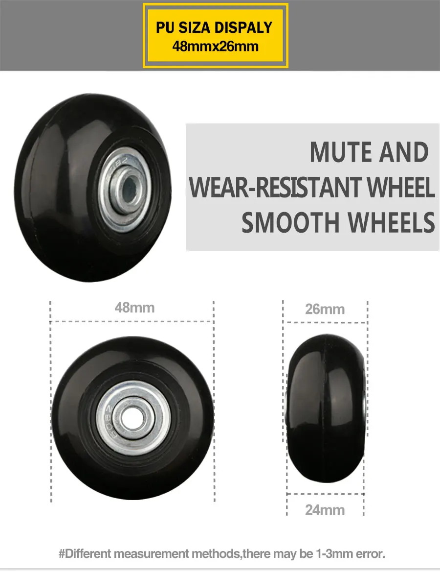 Suitcase Wheels 1 Pair of Luggage Suitcase Replacement Wheels Axles Deluxe Repair Deluxe Repair Tool Casters