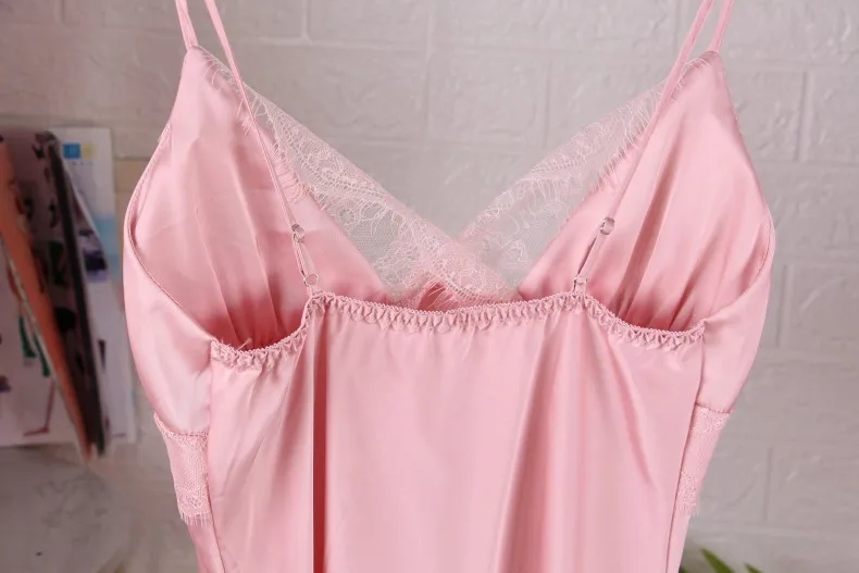 White 5PCS Sleep Set Pajamas Lady Lace Satin Pyjamas Kimono Bath Gown Loose Sleepwear Home Cloting V-Neck Casual Nightwear