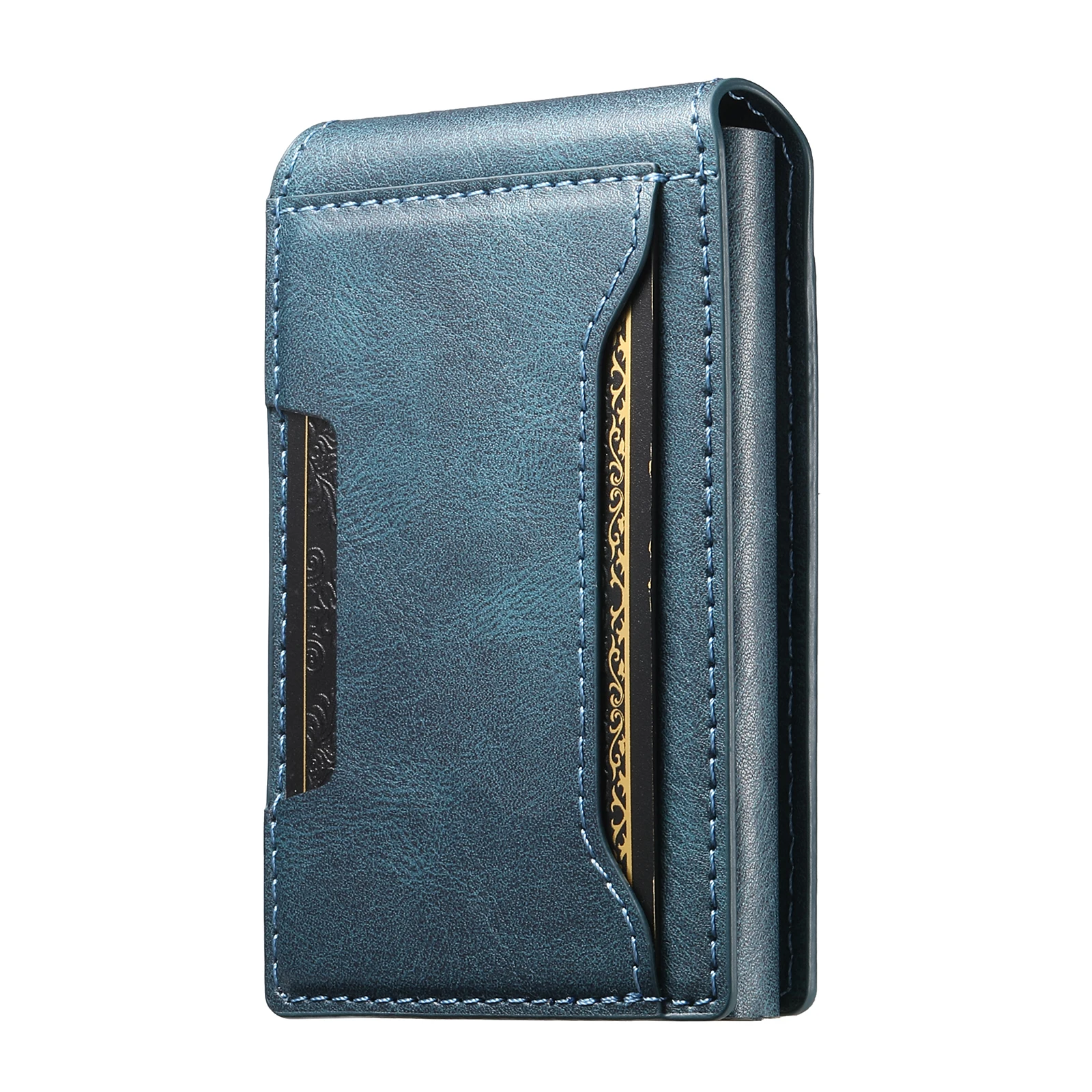 SUTENI Faux Leather For Men Wallet Card Slot Wallet Flip Cover Card Box Pressing The Button Automatically Ejects The Card