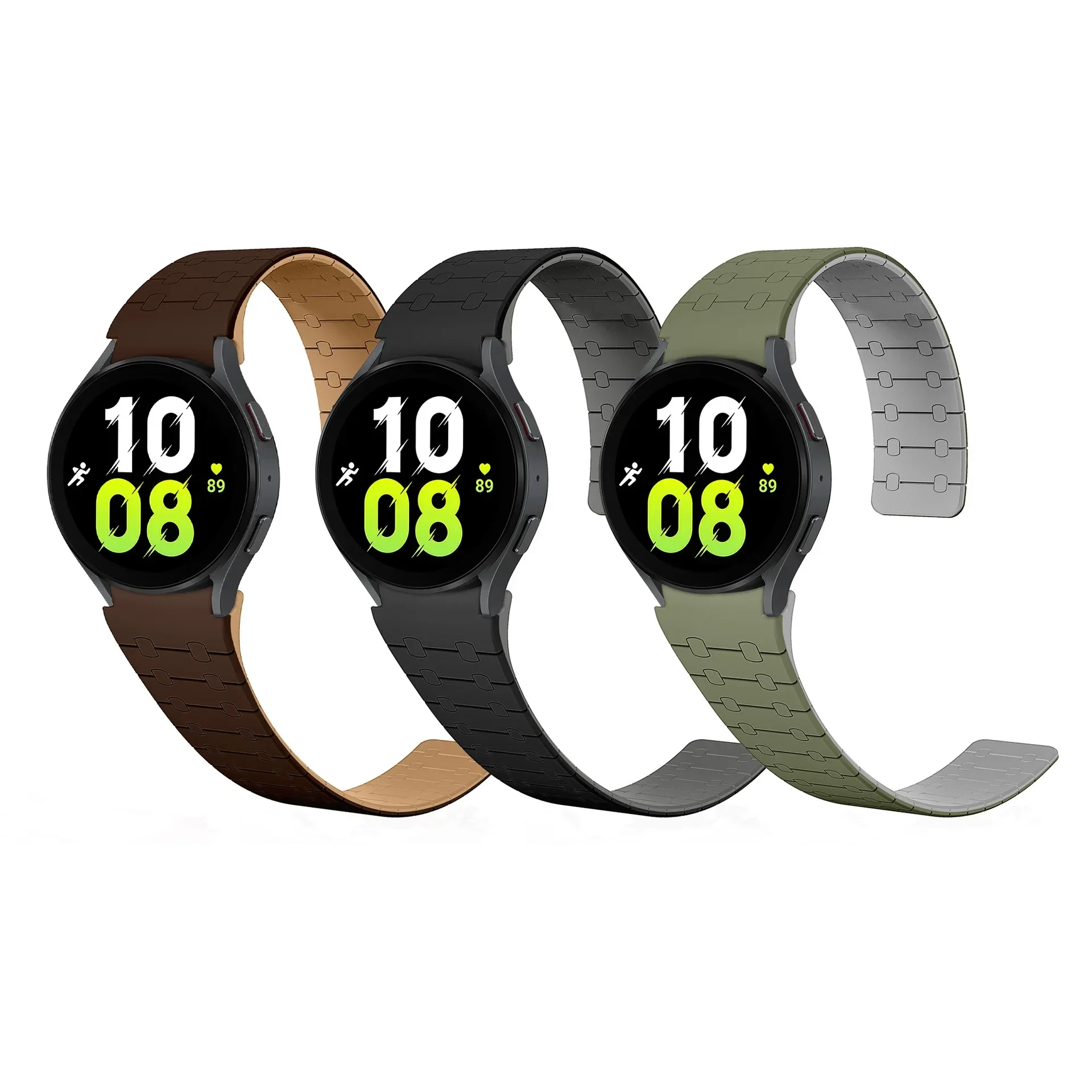 Magnetic Silicone Strap for Samsung Galaxy Watch 7 6 5 4 44 40mm 6Classic 43mm 47mm No Gaps Sports Bracelet for Galaxy 5Pro 45mm