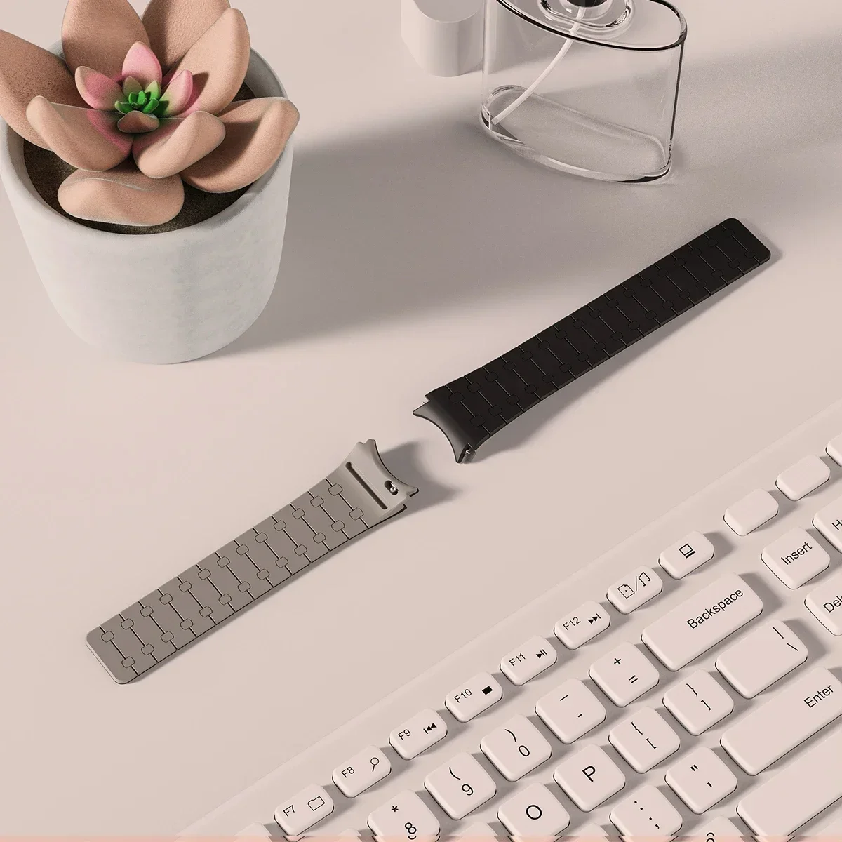 Magnetic Silicone Strap for Samsung Galaxy Watch 7 6 5 4 44 40mm 6Classic 43mm 47mm No Gaps Sports Bracelet for Galaxy 5Pro 45mm