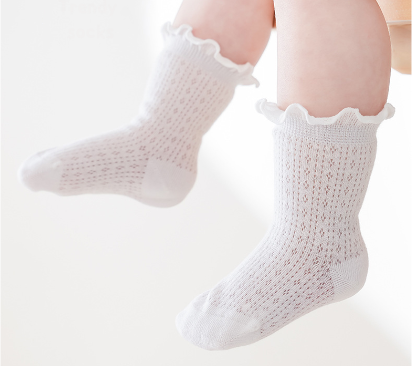 3Pairs Mesh Babies Socks for Girls Boy Ruffles Children's Socks Cheap Baby Stuff for Newborn Baby Items Kids Bebe Accessories