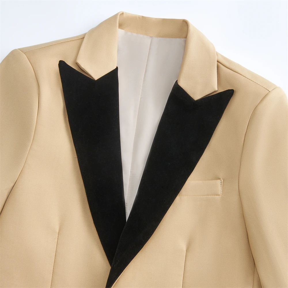 Velvet Collar Suit Set for Kids 3-14 Years, Three-Piece Wedding Suits for Boys, Toddler Suits Tuxedo Homecoming Teens Suits