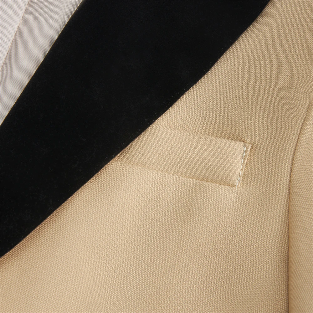 Velvet Collar Suit Set for Kids 3-14 Years, Three-Piece Wedding Suits for Boys, Toddler Suits Tuxedo Homecoming Teens Suits