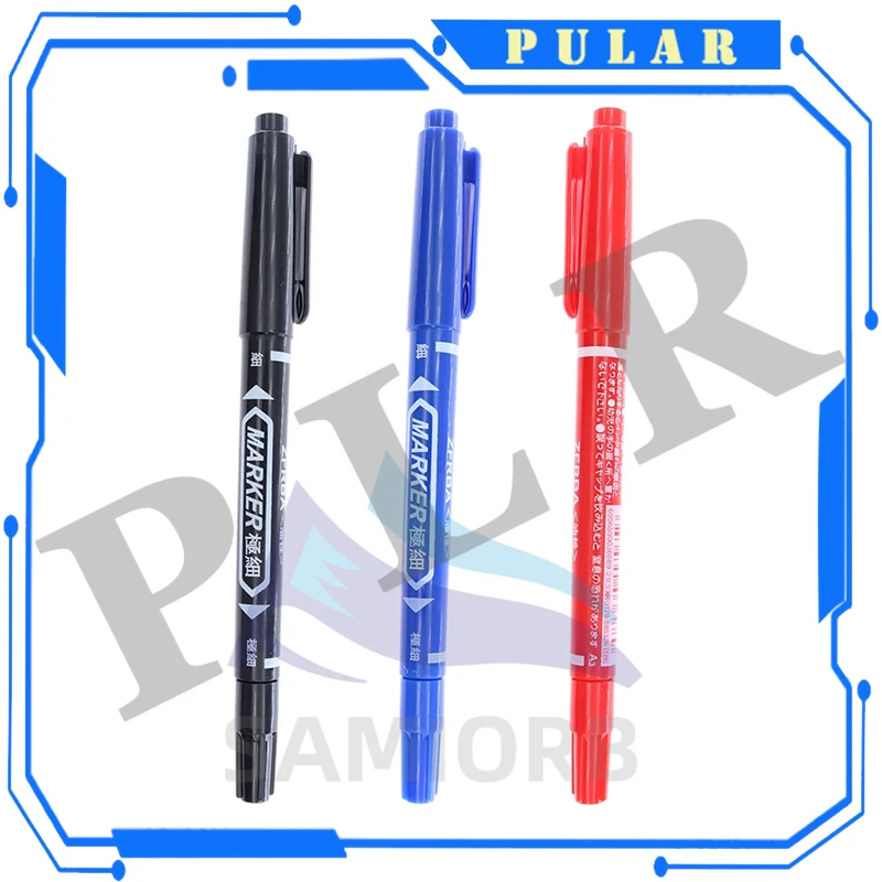 5/10 Pcs Twin Tip Permanent Marker Black/Blue/Red Oil Pen Fine Nid Ink Stationery School & Office Supplies
