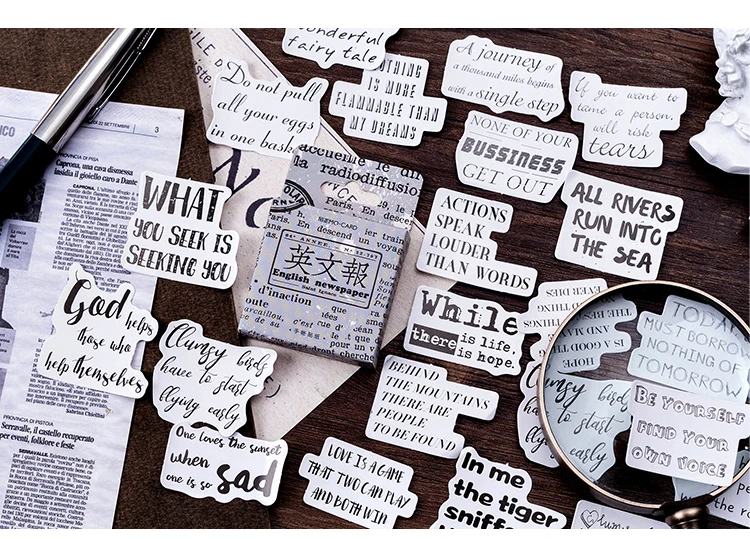 45pcs/box Cute Creative Moon Mini Sticker Ablum Diary Scrapbooking Bullet Journaling Labels Deco Album DIY Stationery Stickers