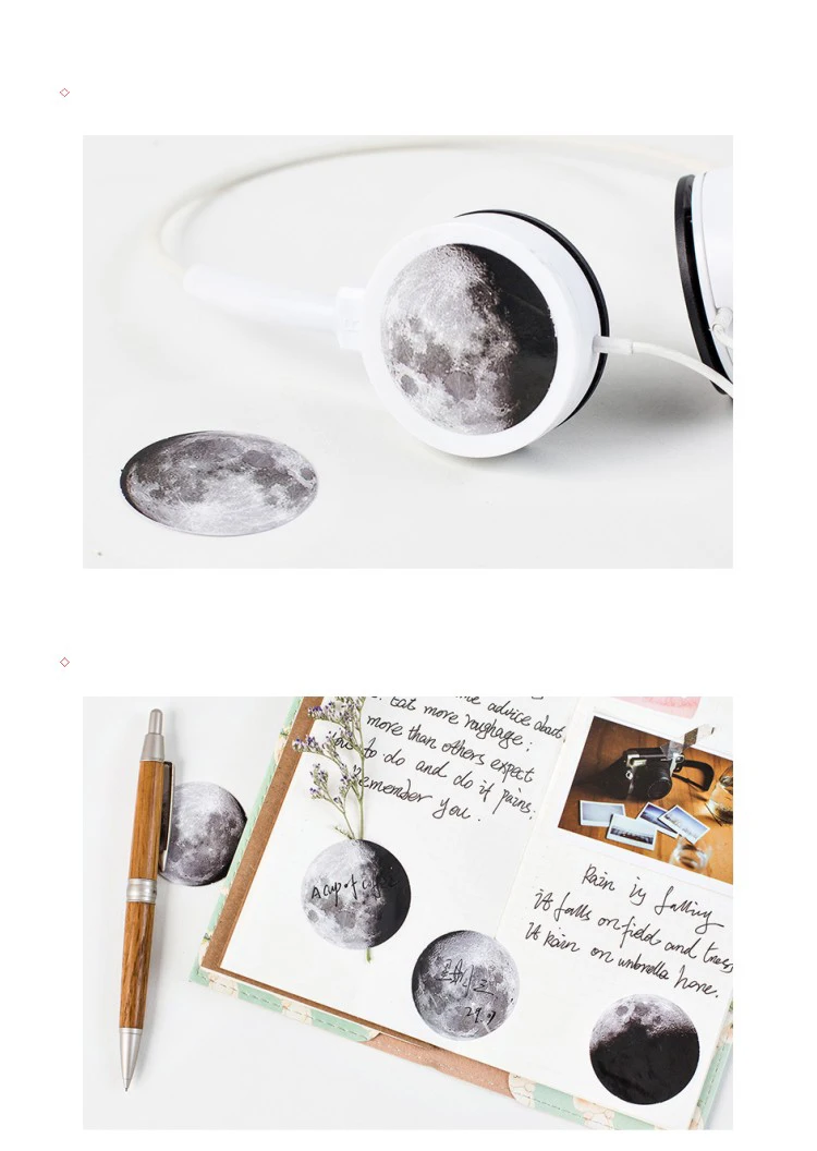 45pcs/box Cute Creative Moon Mini Sticker Ablum Diary Scrapbooking Bullet Journaling Labels Deco Album DIY Stationery Stickers