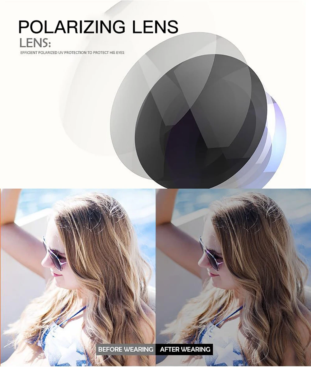 VIVIBEE Color Change Grey Frame Photochromic Polarized Sunglasses Men Square Classic Chameleon Glaases Transition Lens Eyewear