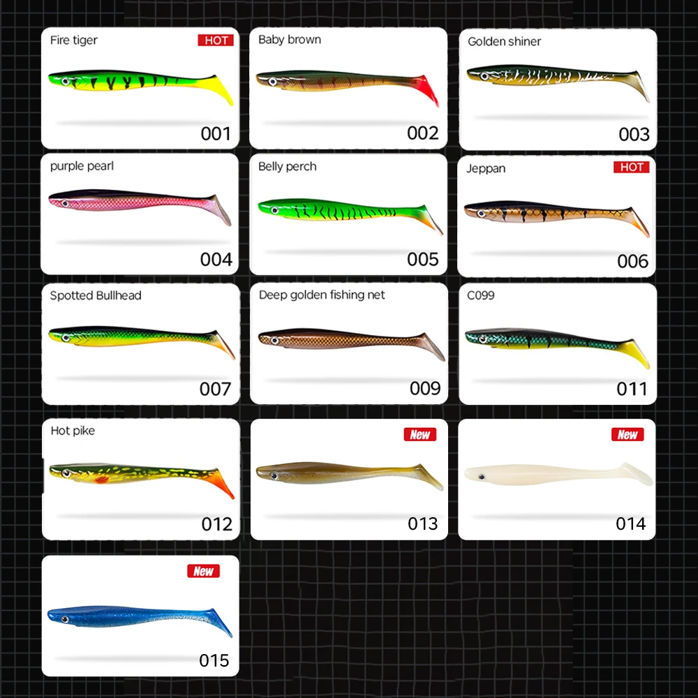 Hunthouse Pike Fishing Lure Pig Shad 120mm/150mm/200mm Paint Printing Paddle Tail Shad Silicone Souple Leurre Natural Musky Fish
