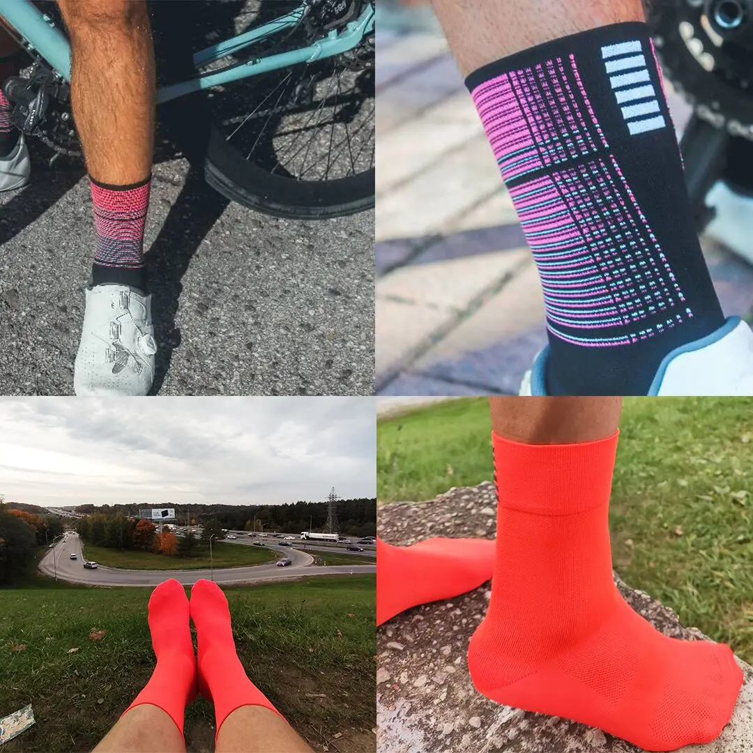 YKYWBIKE Sports Racing Cycling Socks Professional Brand Sport Socks Breathable Road Bicycle Socks Men and Women Outdoor 9 Color