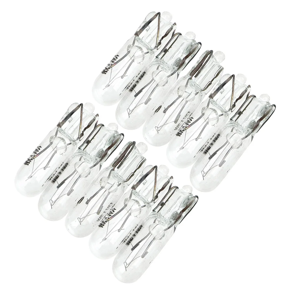 10pcs T5 286 Halogen Bulb Amber Car Instrument Panel Lamp Auto Wedge Dashboard Lamp Bulbs 2W 12V Light Source Car-styling