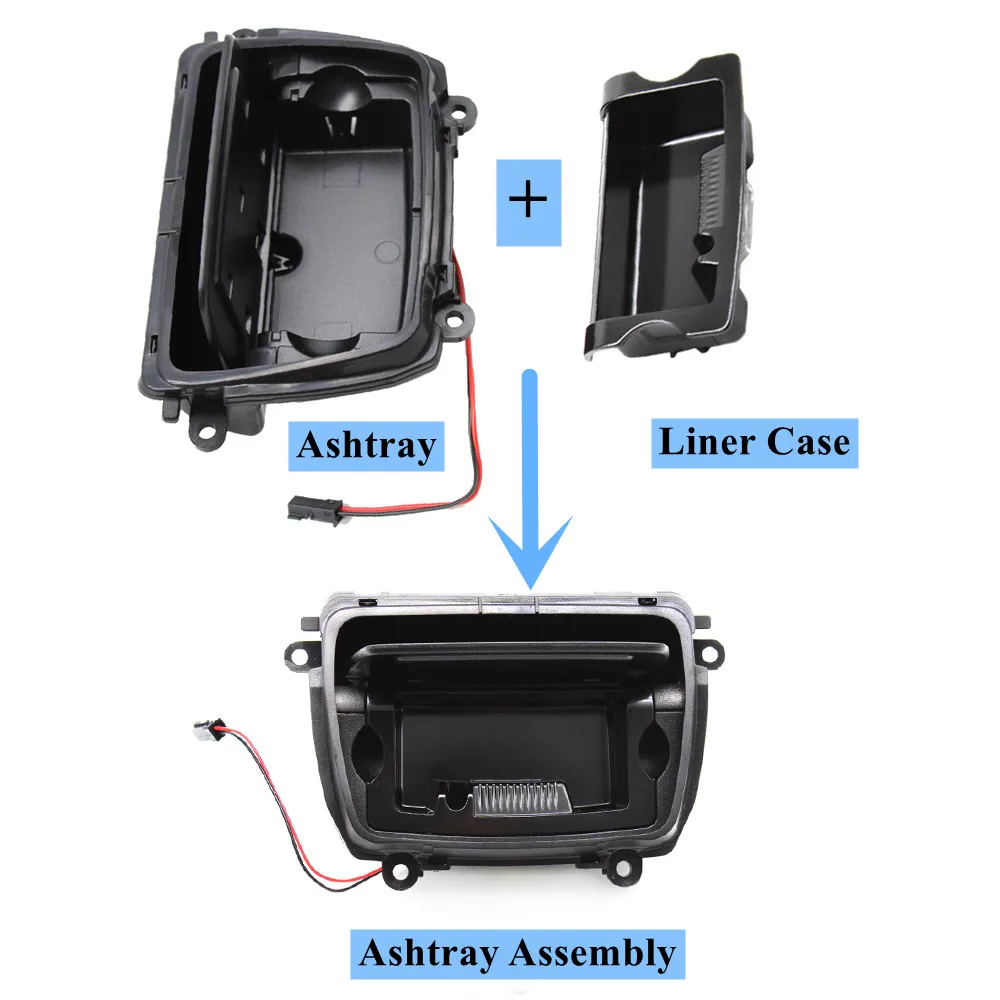 Car ABS Center Console Ashtray Assembly Liner Box Cover For BMW 5 Series F10 F18 520 523 525 528 530 535 2010-2017 51169206347