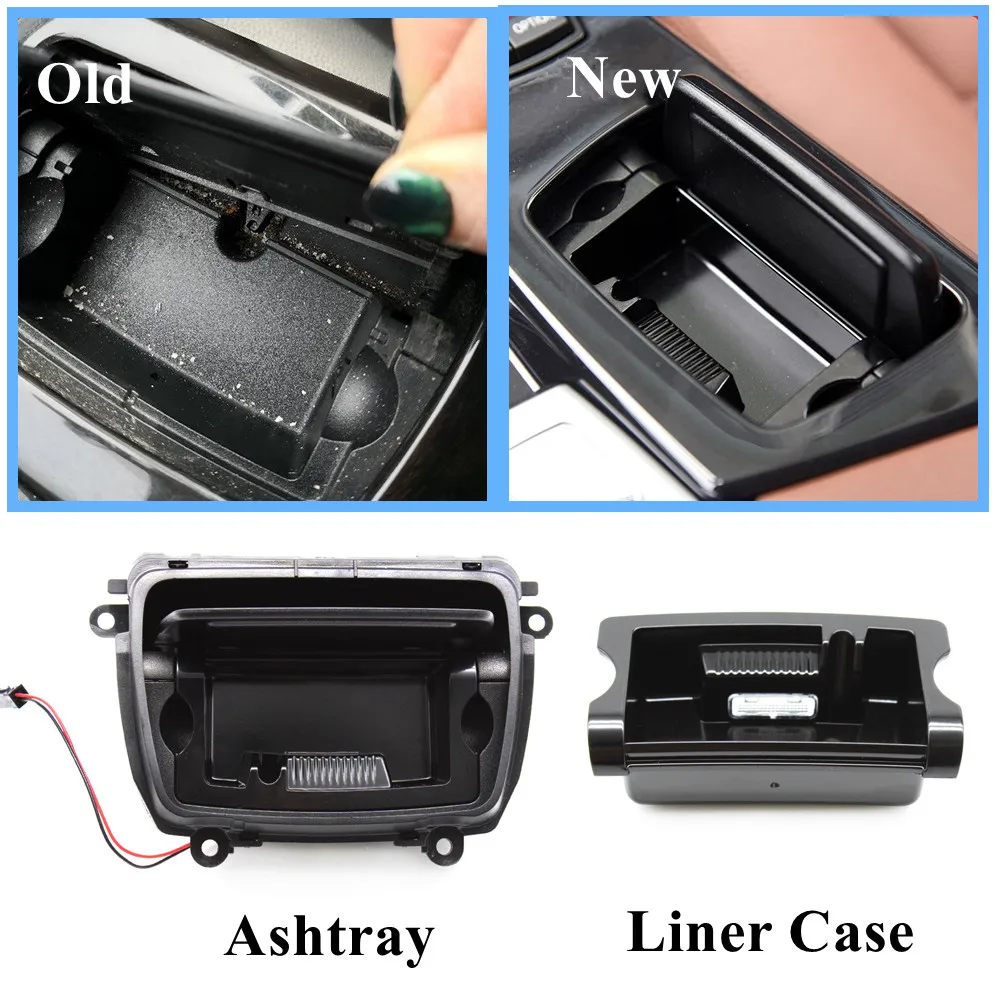 Car ABS Center Console Ashtray Assembly Liner Box Cover For BMW 5 Series F10 F18 520 523 525 528 530 535 2010-2017 51169206347