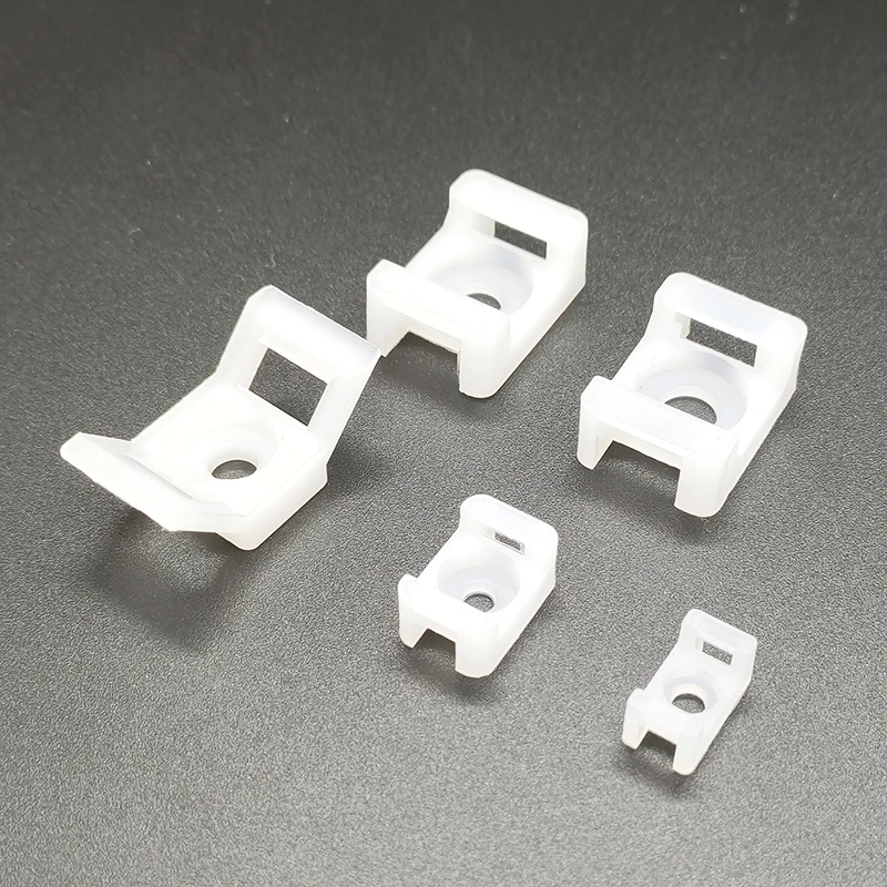 100pcs Cable Tie Base Mount Saddle Wire Fixing Seat Cable Clamp Cable Organizer Wire Clip Holder With Screw Holes HC-1 HC-2 HC-4