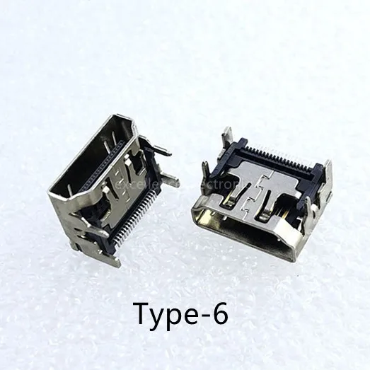 5pcs HDMI HD Interface Connector SMD 19 Pin 19P Vertical Right Angle HDMI Socket Surface Mound PCB Receptacle